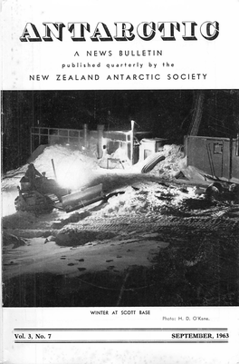 A News Bulletin New Zealand Antarctic Society