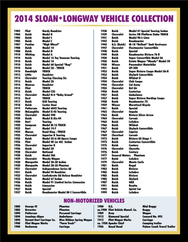 2014 Sloan*Longway Vehicle Collection