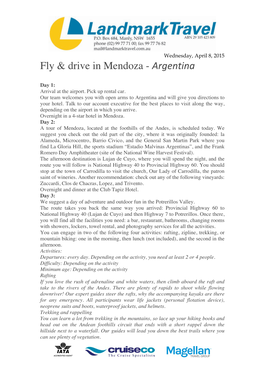 Fly&Drive Mendoza