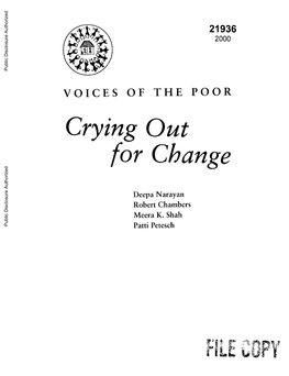 Crying out for Change