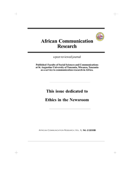 African Communication Research