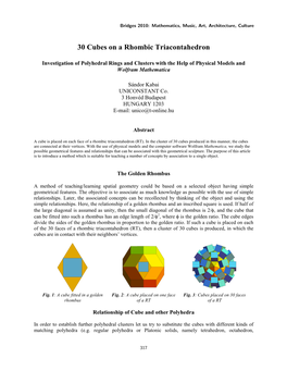 30 Cubes on a Rhombic Triacontahedron