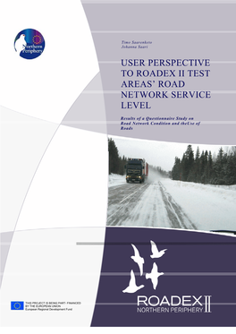 User Perspective to ROADEX II Test Areas' Road Network Service Level