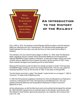 An Introduction to the History of the Railway