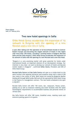 Bulgaria New Openings Press Release EN F