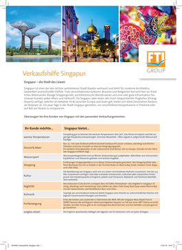 Verkaufshilfe Singapur Singapur – Die Stadt Des Löwen