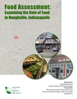 Food Assessment: Examining the Role of Food in Haughville, Indianapolis