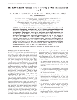 The 1500 M South Pole Ice Core: Recovering a 40 Ka Environmental Record