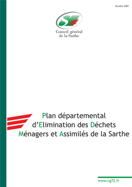 Plan Départemental D'elimination Des Déchets Ménagers Et Assimilés De La Sarthe Département De La Sarthe –Rapport Environnemental Page 5