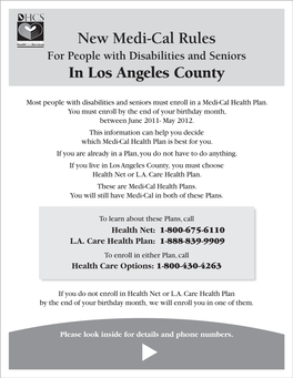 New Medi-Cal Rules in Los Angeles County