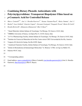 Combining Dietary Phenolic Antioxidants with Polyvinylpyrrolidone