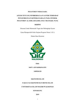 Pesantren Wirausaha