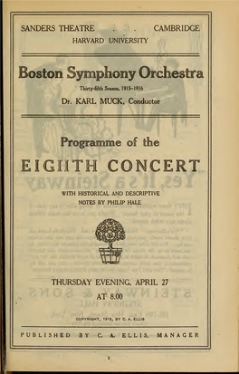 Boston Symphony Orchestra Concert Programs, Season 35,1915-1916, Trip