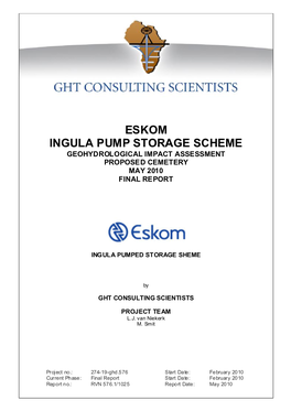 Eskom Ingula Pump Storage Scheme