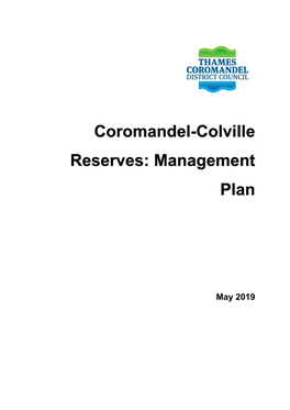 Coromandel-Colville Reserves: Management Plan