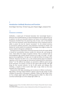 1 Introduction: Antibody Structure and Function Arvind Rajpal, Pavel Strop, Yik Andy Yeung, Javier Chaparro-Riggers, and Jaume Pons