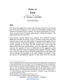 Ezra 202 1 Edition Dr