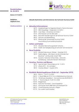 Rundschreiben 05/2015