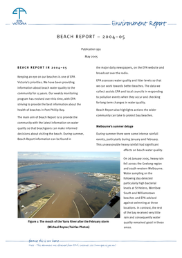 Beach Report – 2004–05