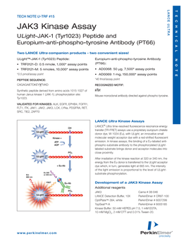 Tech Note U-TRF # 15 JAK3 Kinase Assay