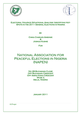 Nigeria Electoral Violence Situational Analysis.Pdf