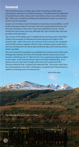 Foreword the Cowal Peninsula Is a Hidden Gem Which I Found by Accident When Searching for a Base for My Outdoors Business