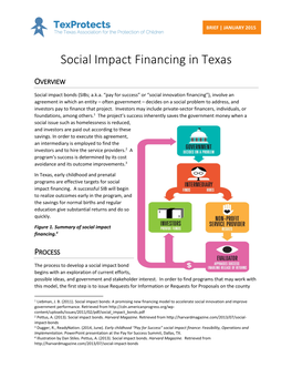 Social Impact Financing in Texas