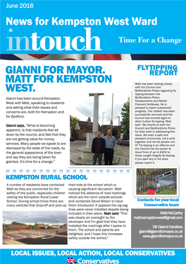 News for Kempston West Ward GIANNI