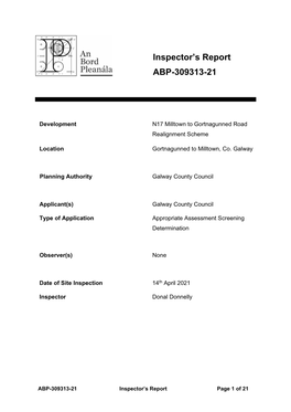 Inspector's Report ABP-309313-21