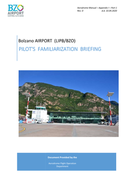 Pilot's Familiarization Briefing