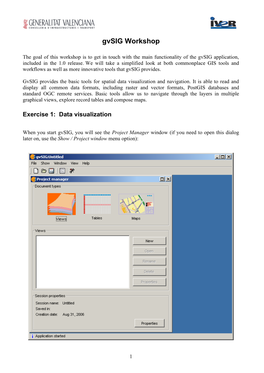 Gvsig Workshop
