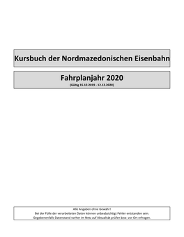 Kursbuch Nordmazedonien V4 Stationen Ohne Personenverkehr Verzeichnis Nicht Mehr Bedienter Verkehrsstationen (Kein Anspruch Auf Vollständig- Und Richtigkeit)