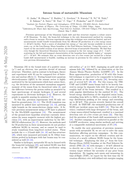 Arxiv:2004.02139V2 [Hep-Ex] 6 May 2020 SEUM Collaboration [16, 17]