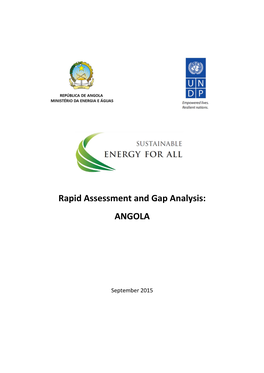 Rapid Assessment and Gap Analysis: ANGOLA