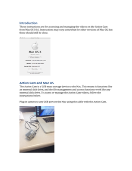 Introduction Action Cam and Mac OS