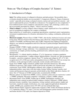 The Collapse of Complex Societies” (J