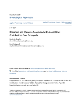 Contributions from Drosophila