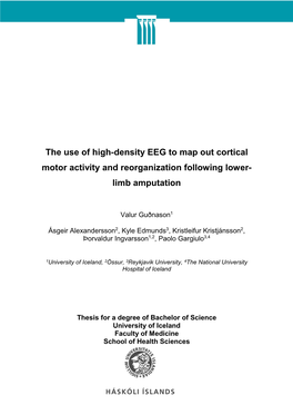 The Use of High-Density EEG to Map out Cortical Motor Activity and Reorganization Following Lower