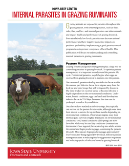 Internal Parasites in Grazing Ruminants