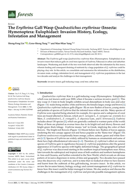 The Erythrina Gall Wasp Quadrastichus Erythrinae (Insecta: Hymenoptera: Eulophidae): Invasion History, Ecology, Infestation and Management