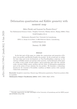 Deformation Quantization and K\