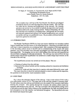 Sodium Removal and Requalification of Secondary Loop Cold Trap