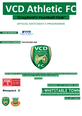 VCD Athletic FC ‘Crayford’S Football Club’