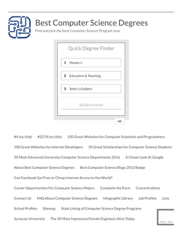 Best Computer Science Degrees Find and Pick the Best Computer Science Program Now