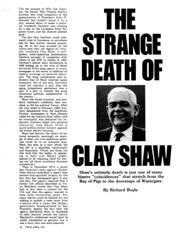 Shaw's Untimely Death Is Just One of Many Bizarre 