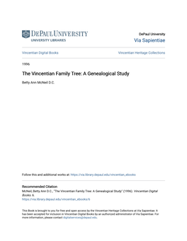 The Vincentian Family Tree: a Genealogical Study