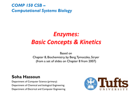 Enzymes: Basic Concepts & Kinetics