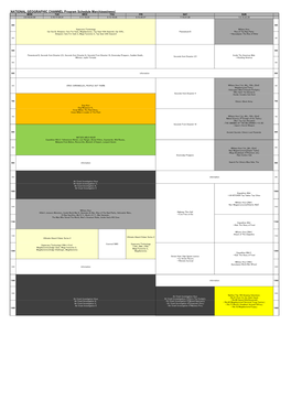 NATIONAL GEOGRAPHIC CHANNEL Program Schedule March(Easiness)