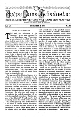 Aiddfcbolastic DISCEQUASISEMPER-VICTVRVS VIVE-QUASI-CR^S•Inoritvrv5 Entered As Second Class Mail Matter Published Every Saturday During the School Year