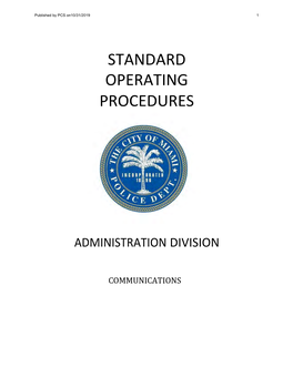 Standard Operating Procedures